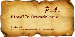 Pintér Artemíszia névjegykártya